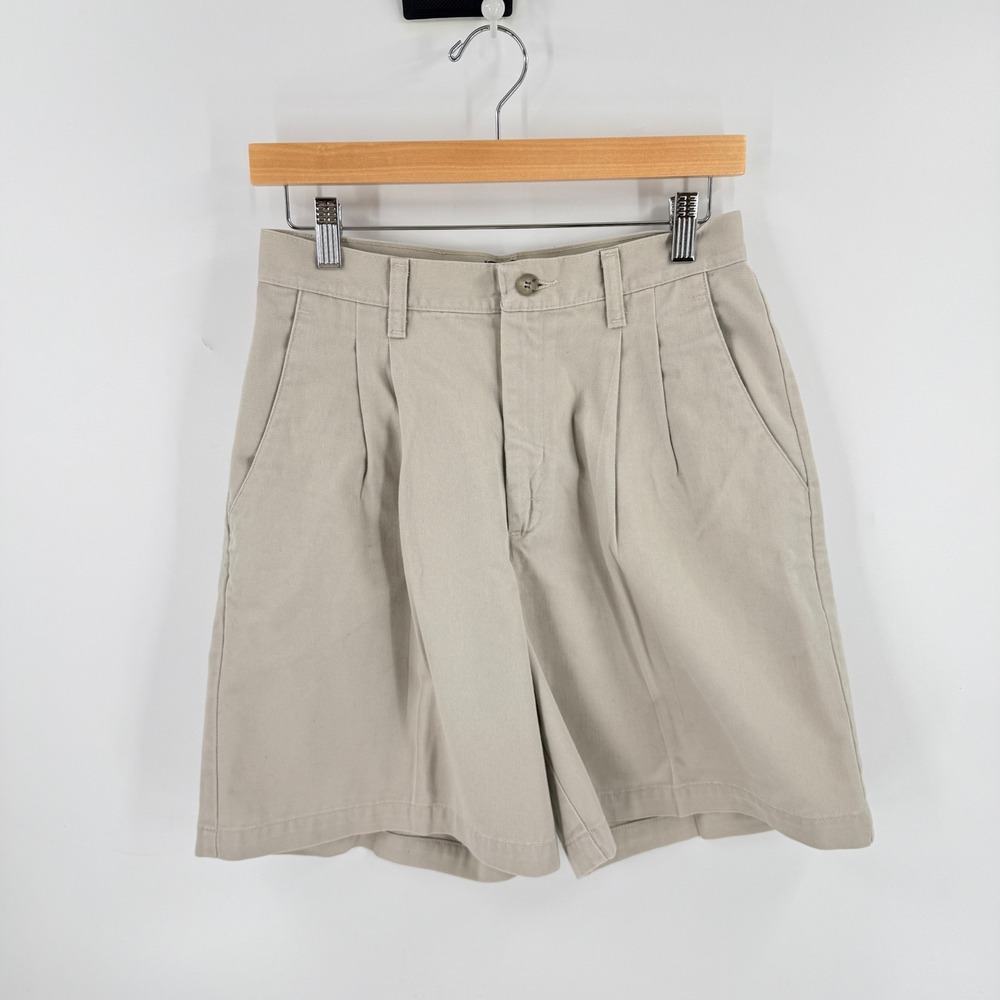 Vintage Lee Casuals Pleated Chino Shorts‎ Khaki 10M High Rise Cotton Heritage